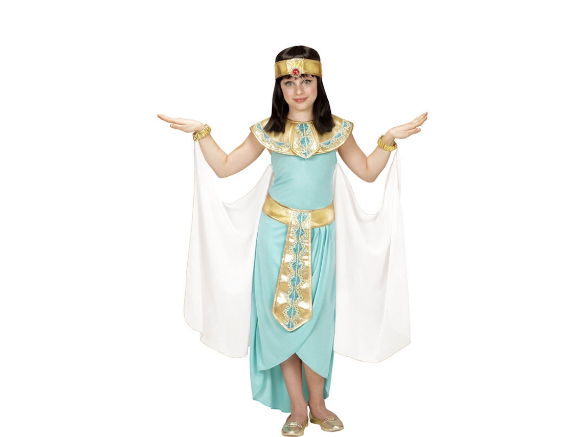 Fato de Menina WIDMANN Rainha Egípcia Azul e Dourado (Tam.: 8 a 10 anos)