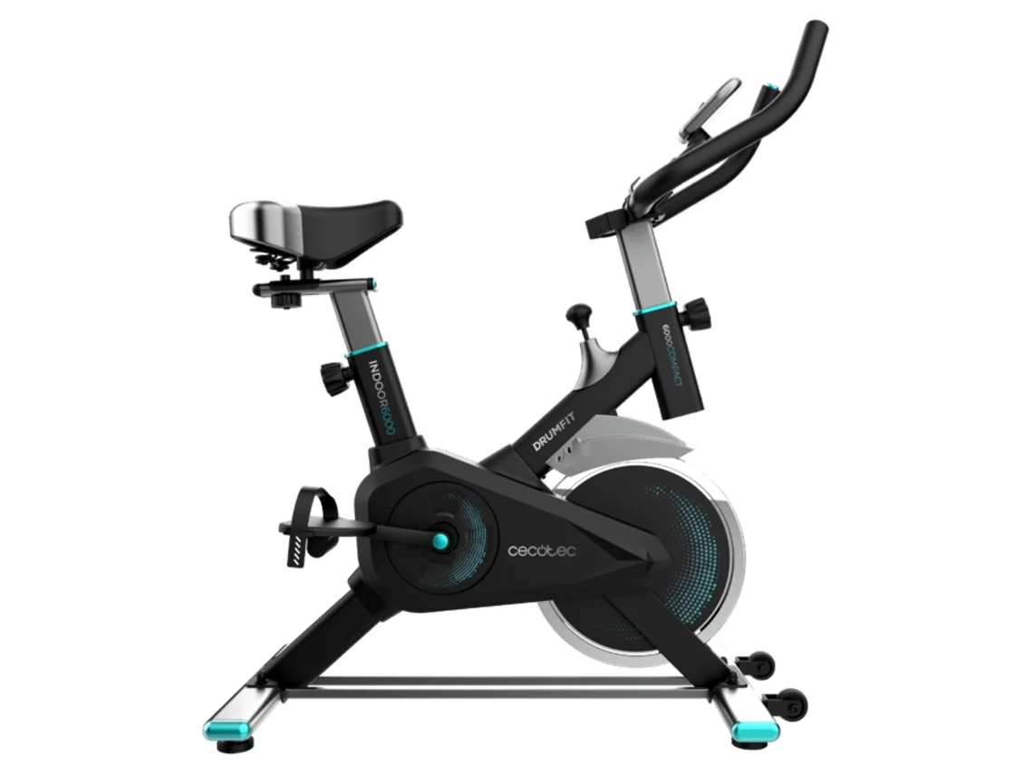Bicicleta Estática CECOTEC Drumfit Indoor 6000 Compact (Vol.Inércia: 6 Kg)