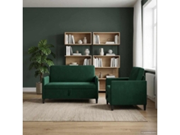 Vidaxl Conjunto De Sofá Com Armazenamento 2 Unid. Verde-escuro