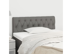 Cabecero de tela 100x7x78/88 cm Gris oscuro