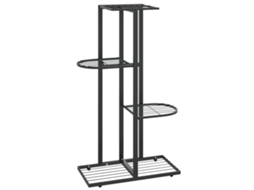 Suporte para plantas VIDAXL Preto Metal (43x22x76 cm)