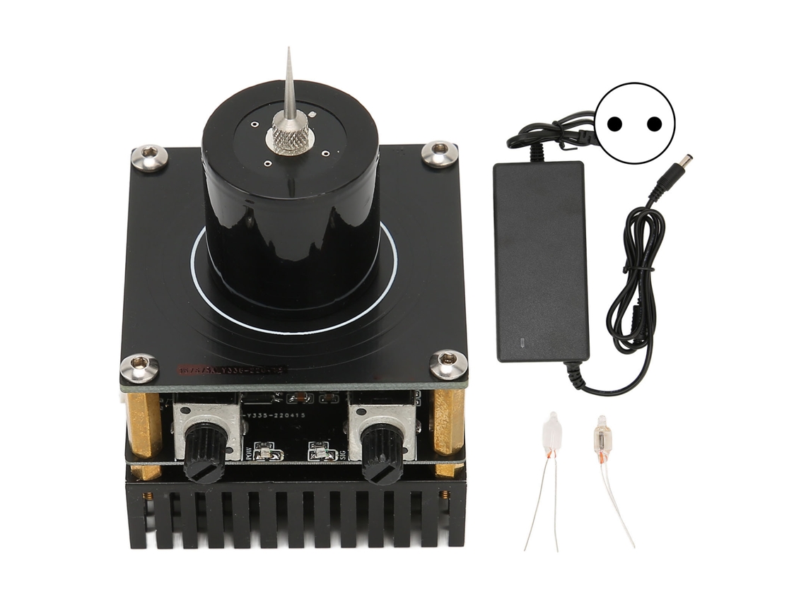 Brinquedo Mesa Tesla Coil Com Alto-falante Plasma