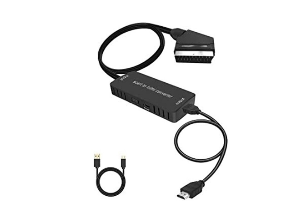 Adaptador Scart Para Conversor De Áudio E Vídeo Cablebox Com Suporte Para Conversão Hd 1080p Hengjian