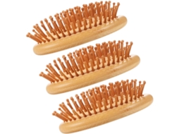 Escova De Massagem Capilar Bambu Bestyash, Escova Redonda Antiestática Para Homens E Mulheres, Uso Diário