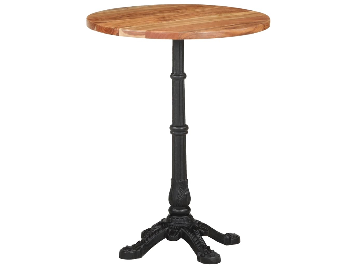 Bistro Table, Bistro Tables Vidaxl Marrom Madeira De Acácia (ø 60 X 76 Cm)