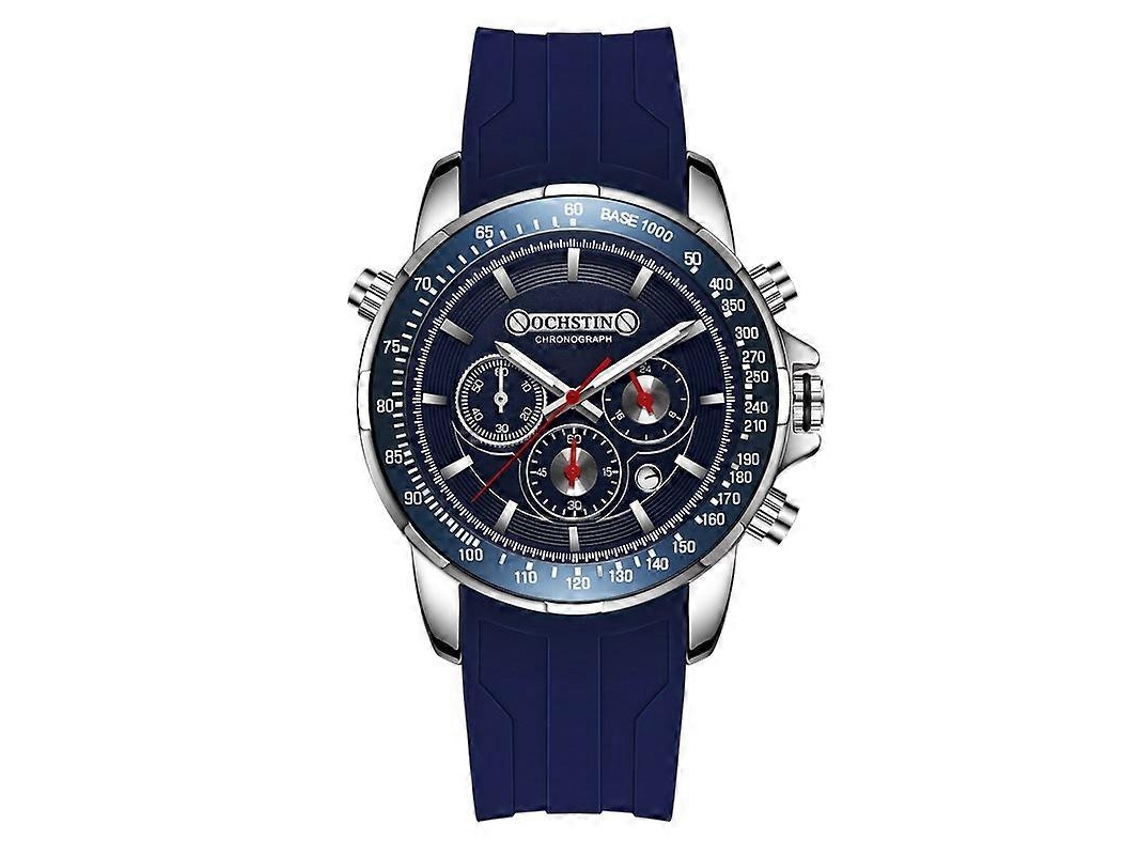 Ochstin 6125a Relógio Esportivo Masculino Multifuncional Cronógrafo Silicone Quartzo À Prova D'água Hengrongshen