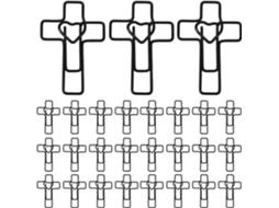 Clips de papel Doitool em metal branco, nos formatos coração e cruz, pacote com 100 unidades, para organizar documentos que não sejam de mesa.