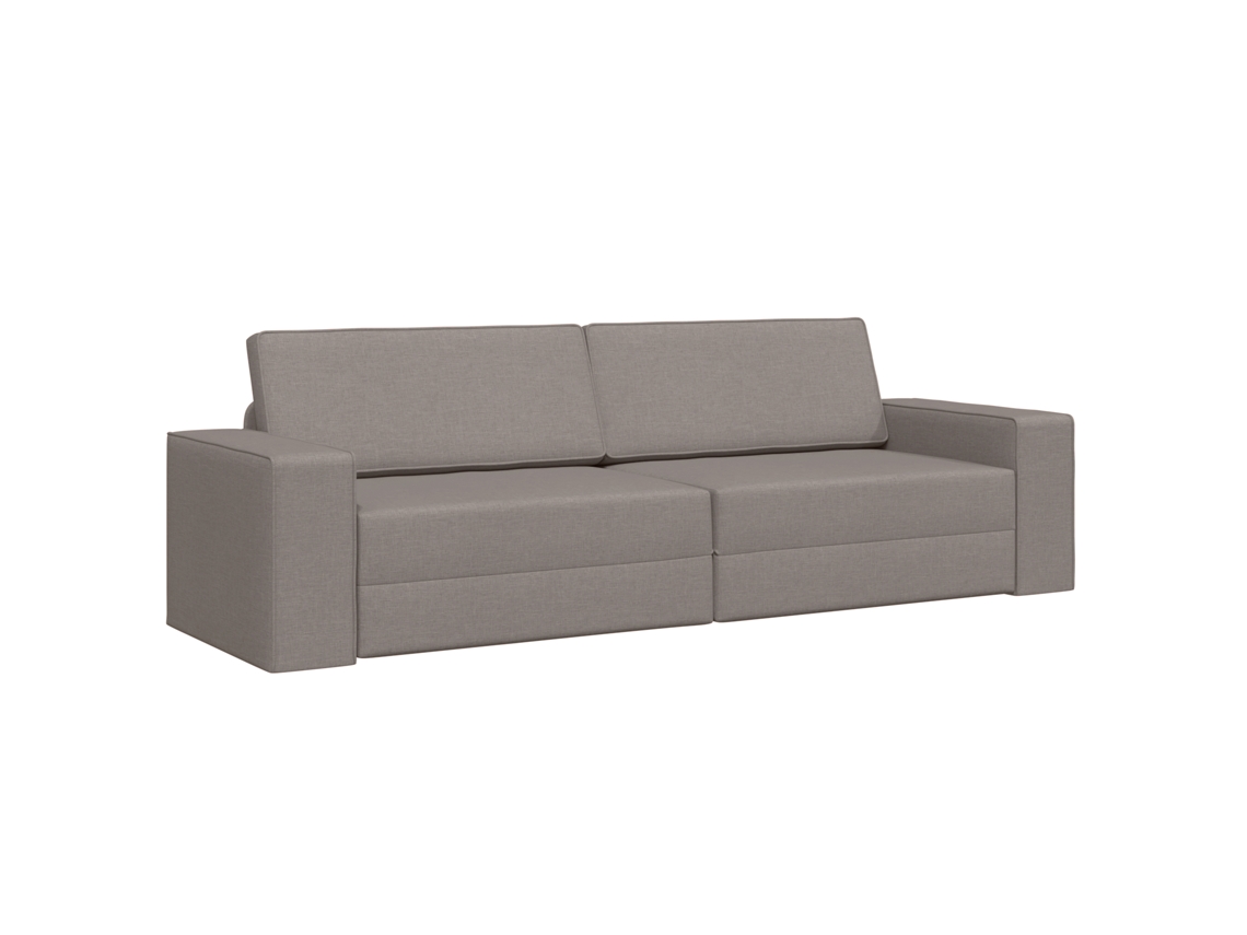 Conjunto 1 Sofá-cama Vidaxl Castanho-acinzentado Tecido (245 X 78 X 77 Cm)