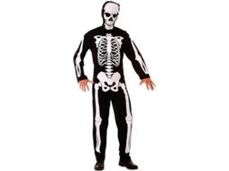 Fato de Homem DISFRAZZES Esqueleto Preto (Tam: XL)