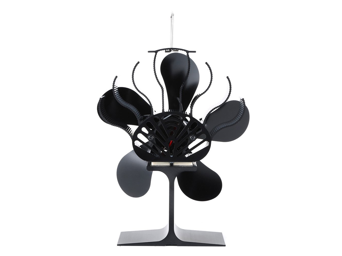 Ventilador Para Lareira Laxiscreed Com Cinco Pás E Termómetro Para Melhor Ventilação E Controle De Temperatura