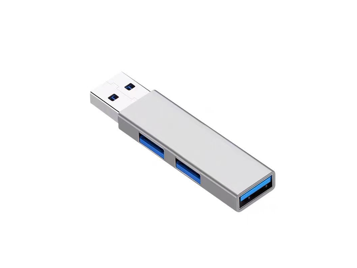 Hub Usb De Alumínio De 3 Portas Para Dados E Periféricos