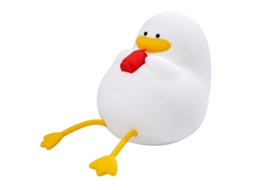 Lanterna de Noite de Silicone Pato Fofo Led com Suporte Celular Brilho Ajustável Carregamento Usb