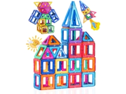 Puzzle Theefun 60 Piezas Clp-32 Bloques De Construcción Magnéticos, 60 Piezas Construcciones Magneticas Niños 3 4 5 6 7 8 Años De Creatividad Y