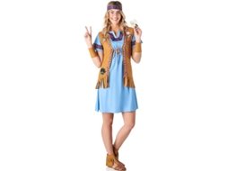 Fato de hippie jeans azul para mulher