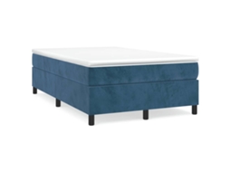 Estrutura de Cama com Molas 120x200 Cm Veludo Azul MAISON EXCLUSIVE