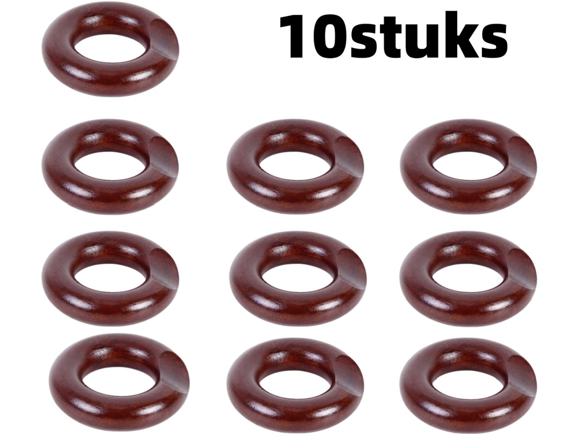 Conjunto Com 10 Suportes Redondos De Madeira Para Hashis, Portáteis, 4,8×4,8 Cm, Adequados Para Sala De Jantar, Cor Marrom