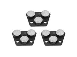 3 Peças De Sapatos De Esmerilado Diamante Trapezoidal Com 3 Dentes Cilíndricos Para Corte Agressivo De Concreto 30 Preto