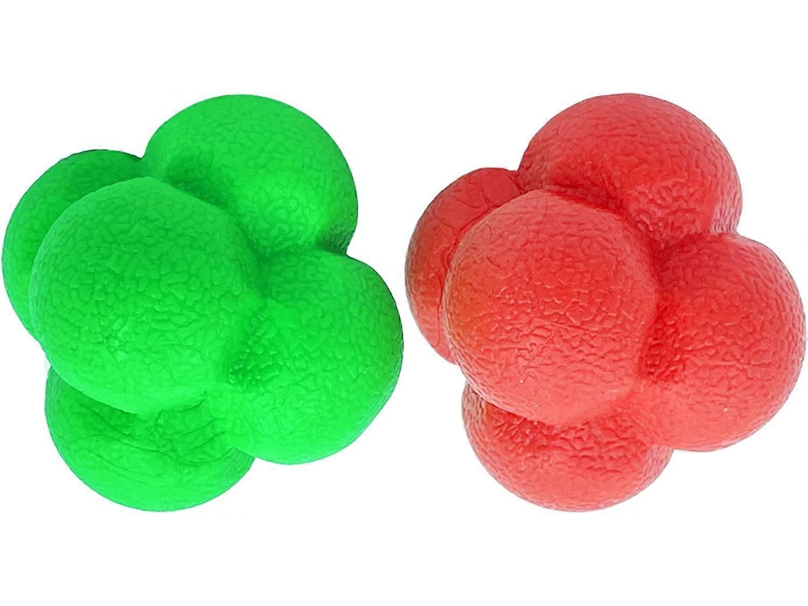 Rebe-pelota De Reacción Hexagonal, 2 Piezas, Para Entrenamiento De Coordinación Mano-ojo Y Agilidad Con Goma Termoplástica Ligera Y Duradera