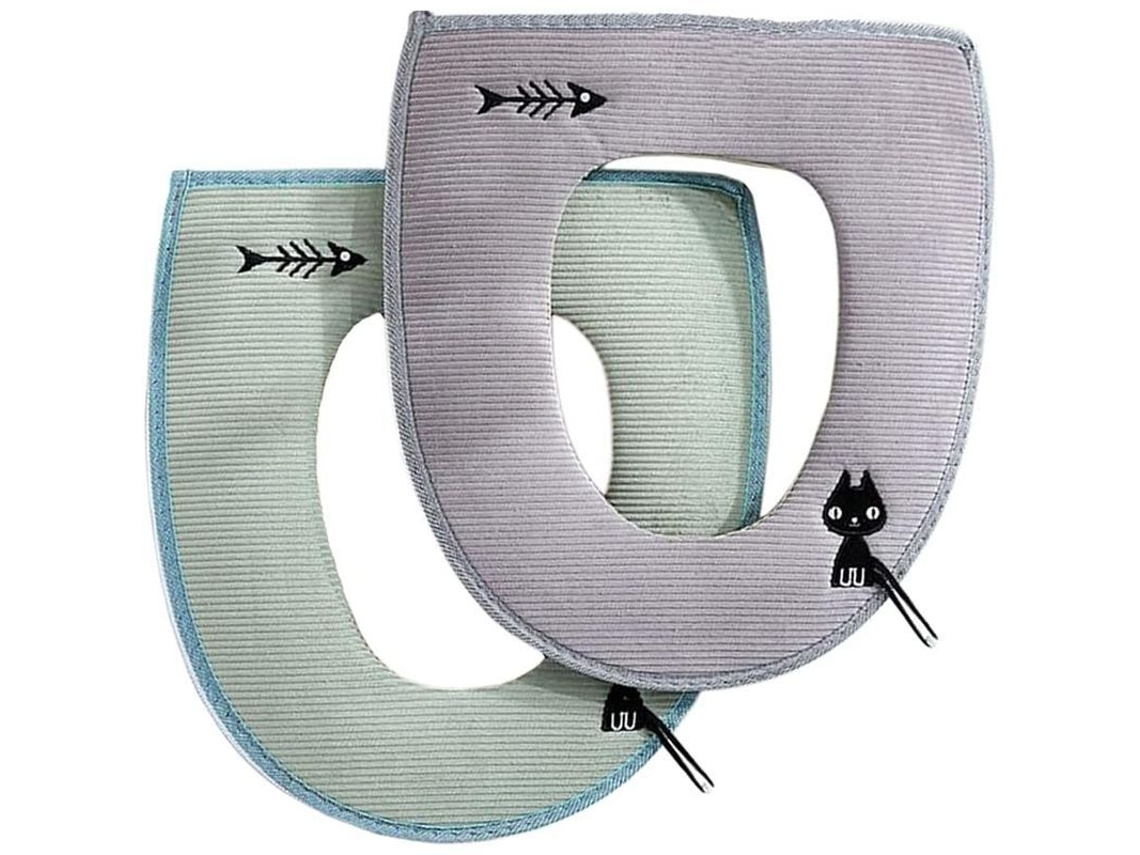 Pack Fundas Calefaccionadas Para Asiento De Inodoro Universal Con Cremallera Y Material Suave