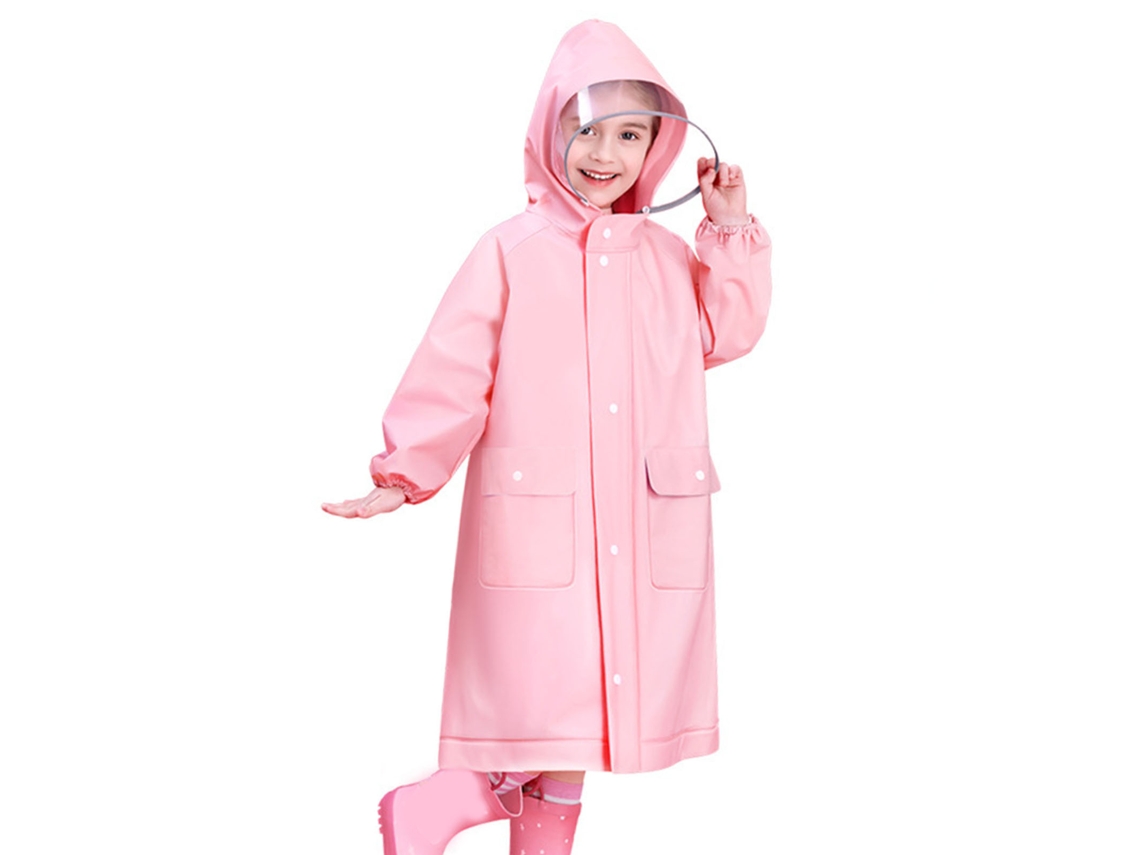 Impermeável Infantil Menina Rosa Sakura | S/MARCA