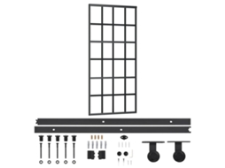 Sliding Door, Sliding Doors Vidaxl Preto Alumínio (90 X 205 Cm (trilho Deslizante De 200 Cm))