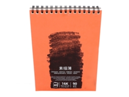 Cuaderno De Desenho Profissional Com 60 Folhas Espiral 16k, Caderno De Arte Para Pintura E Esboços Laranja