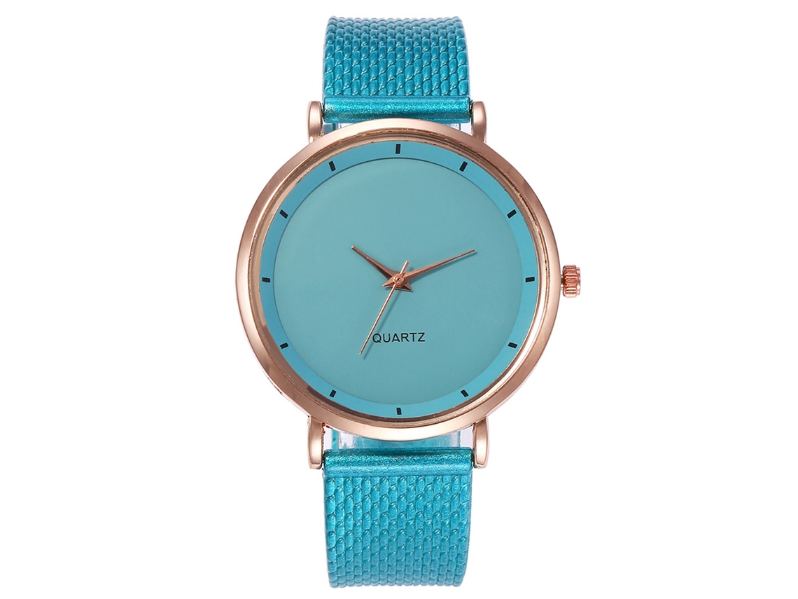 Relógio Feminino Casual de Quartzo com Pulseira de Plástico Fashion Simples Menta