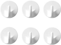 Conjunto De 6 Ganchos Autoadesivos, Resistentes E Impermeáveis, Em Plástico, Ideais Para Pendurar Na Parede, No Chuveiro