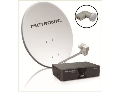 Kit Satélite METRONIC 428115 — Prato | Braço | LNB | Recetor