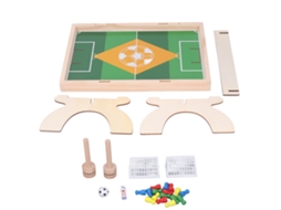 Primerox jogo de Futebol de Mesa Infantil em Madeira de Pinheiro para 2 Jogadores com Interação Pais e Filhos