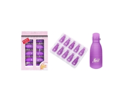 10pcs Conjunto De Clipes Para Remoção De Esmalte Gel Uv Unhas Ferramentas Manicure Roxo