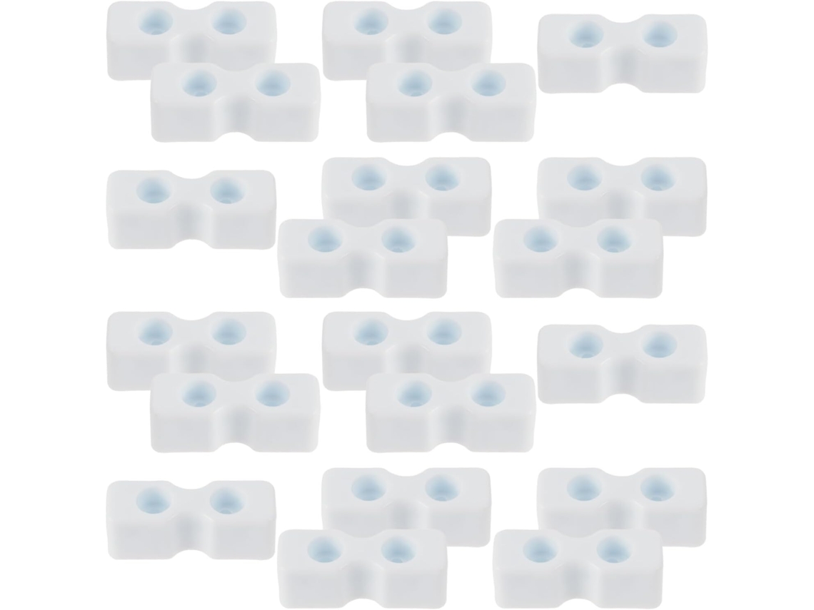 Vicasky Conjunto De 20-pinos Plástico Para Suportes Estrutura Cama, Ferragens De Reposição Para Móveis, Pinos Com Furo