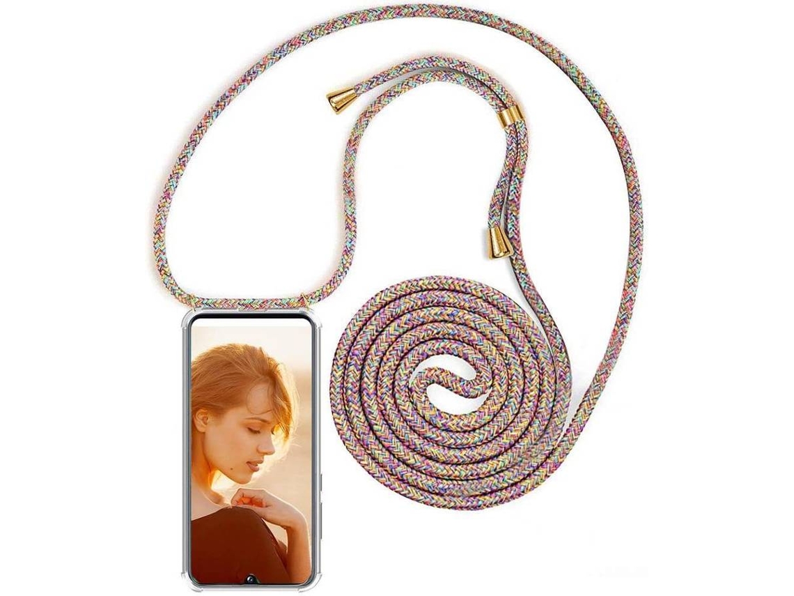Capa Samsung Galaxy M01 HONGWE. Com corda Transparente/Multicolor