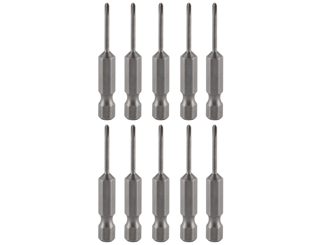 10 Peças De Parafusadeira Eléctrica De Fenda Cruzada Magnética, Acessórios Temperados S1/4 2mm, Ferramentas Manuais