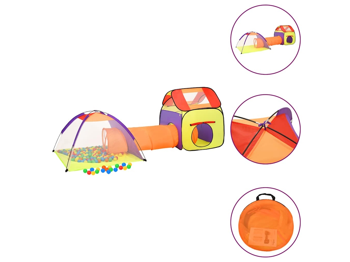 Tenda de brincar VIDAXL Multicolor Poliéster