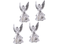 Conjunto De 4 Luminárias Noturnas Decorativas Em Formato Anjo, Abajur