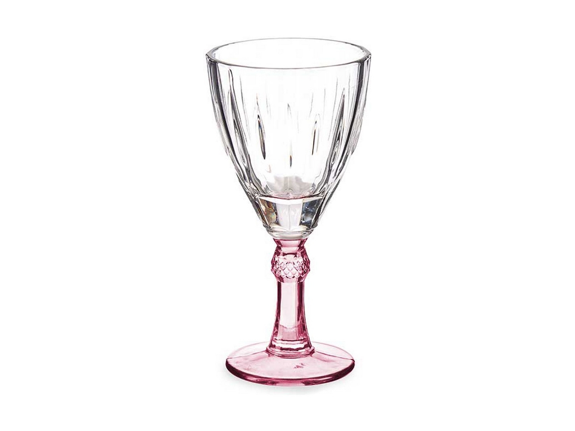 Copo para Vinho Exotic Cristal Cor de Rosa 275 Ml