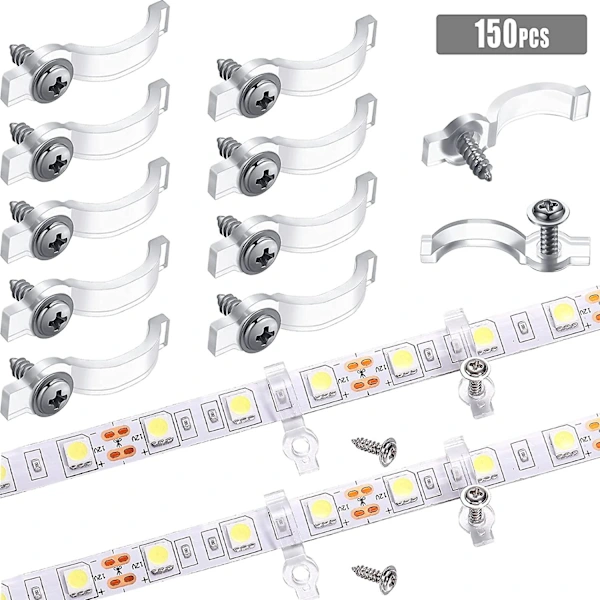 Clips De Montagem Para Fita Led Com Conjunto Parafusos. À Prova D'água Led. Um Lado, Ideais Para Fitas De 10 Mm B, Ab
