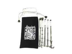 Conjunto de Pincéis de Maquiagem Harry Potter 5 Pincéis Prata