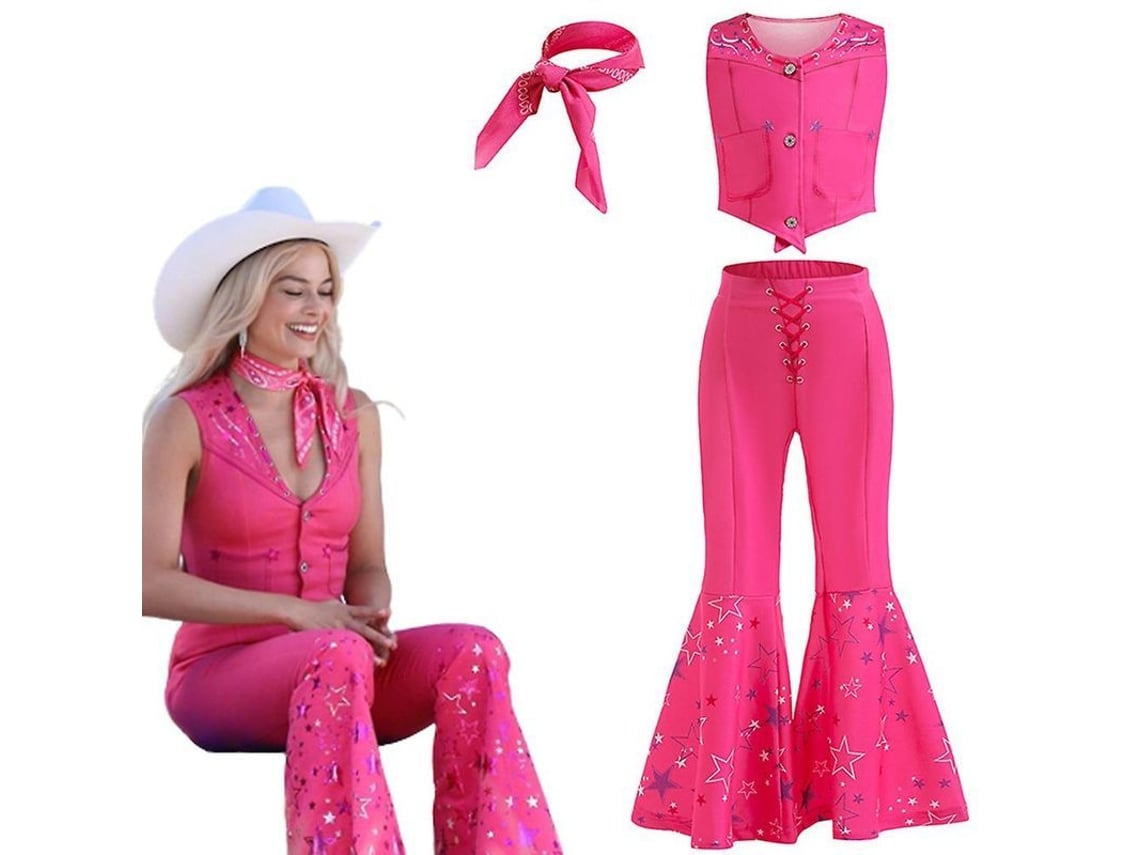 2026 disfraz de Cosplay para Meninas de 4 13 Anos com Colete, Calcas Longas e Cachecol Conjunto de Traje Presente