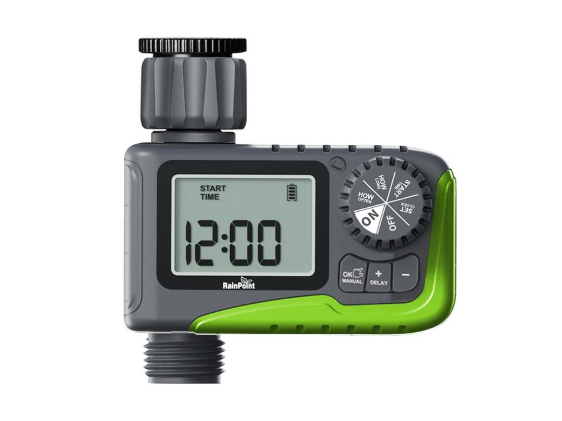 Temporizador de Rega, Temporizador Digital Programável para Irrigação com Temporizador de Atraso por Chuva/Sistema de Rega Manual