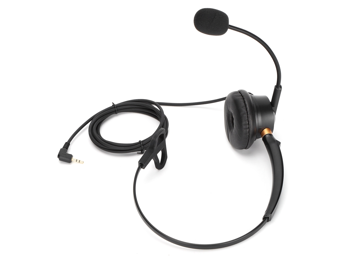 Fone De Ouvido Para Telefone 2.5mm Mono Com Microfone Anti-ruído Para Atendimento Ao Cliente