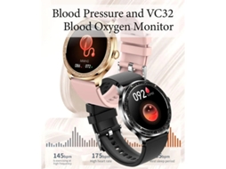 Smartwatch com Bluetooth, Chamadas/Mensagens, Etiqueta Fitness, Relógio com Pedômetro, Contador de Passos, Contador Personalizado Bestvite