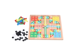 Jogo de tabuleiro 2 em 1 ATS: Xadrez Voador e Gobang, brinquedo educativo multifuncional de madeira para crianças.