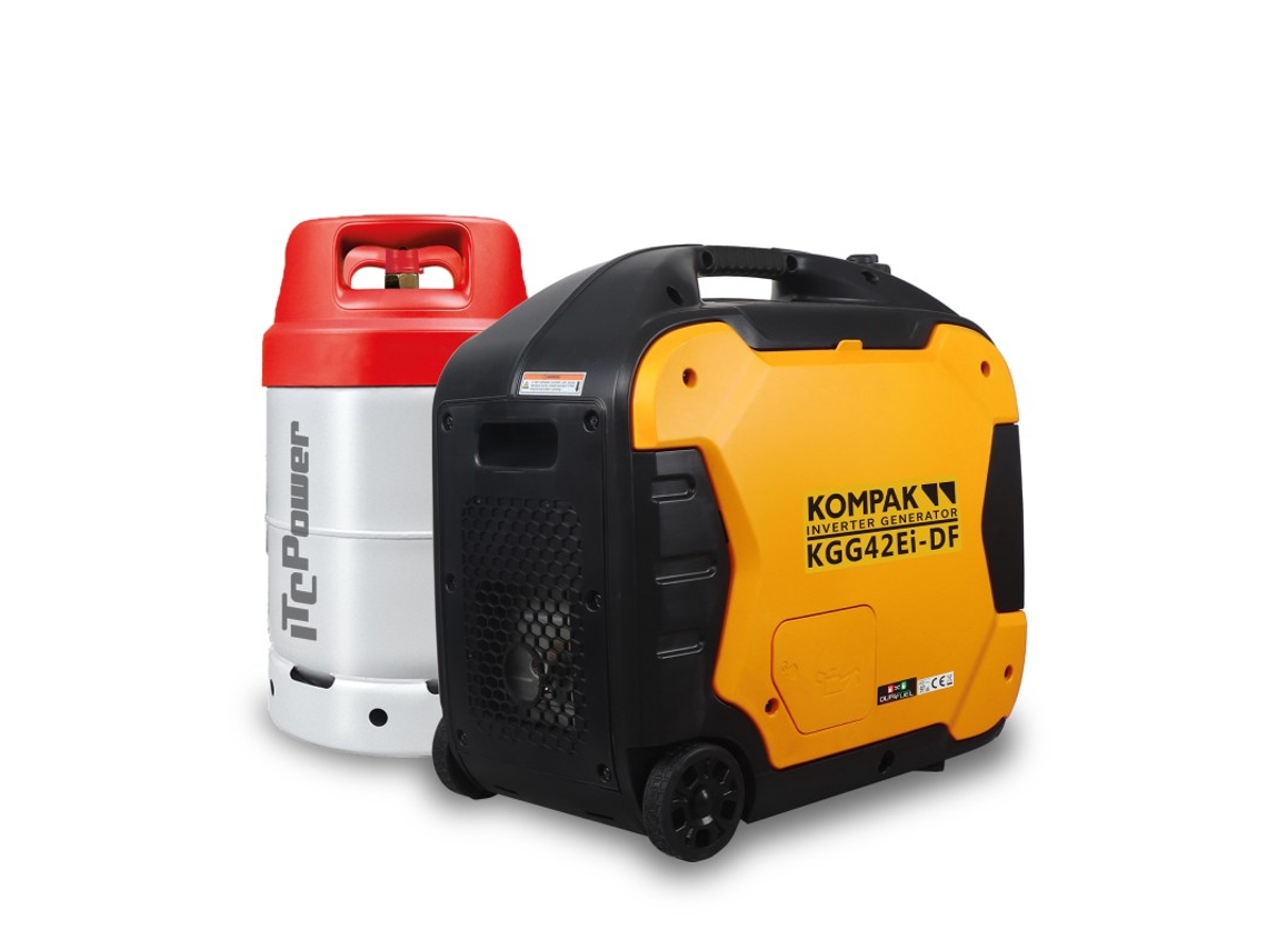 Kp Kgg42ei Df Gerador Com Inversor Insonorizado 4,2kw Kompak Dual Fuel