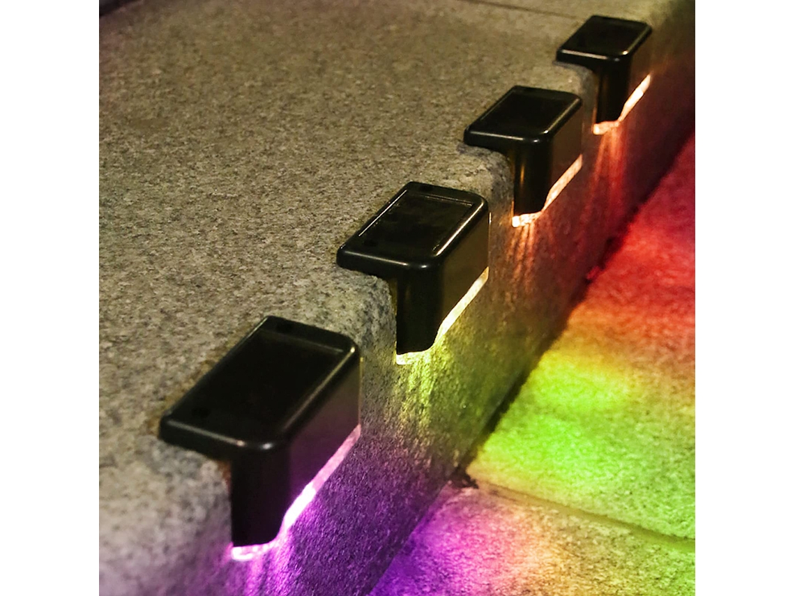 Conjunto de 6 luminárias solares IP65 para jardim e exterior AQUAFORGE