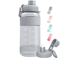 Omni-botella Deportiva 2l Com Marcador De Tempo E Canudo Anti-fugas Material Bpa Free Ideal Para Academia E Senderismo