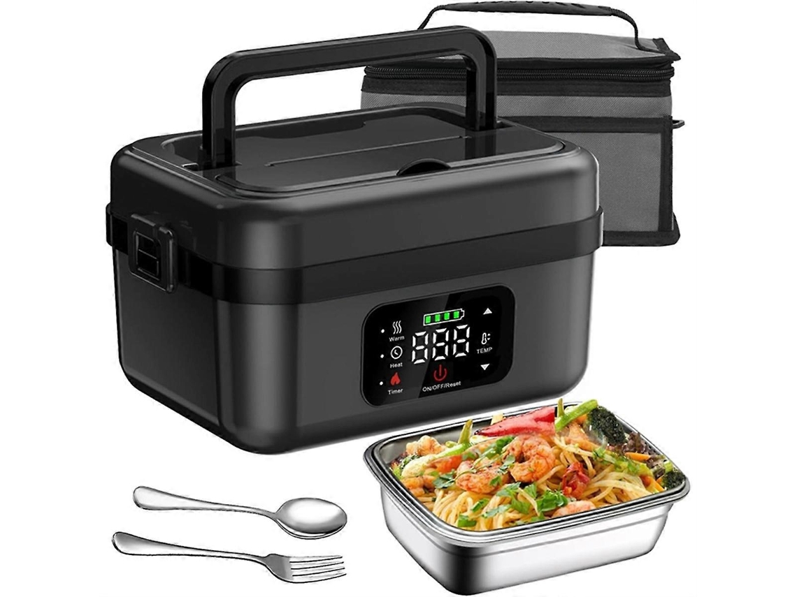 lcs Marmita Elétrica Sem Fio Para Adultos, Aquecedor De Alimentos Automático Recarregável De 16000mah Para Escritório C