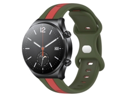 Pulseira De Silicone Bicolor Com Fecho Borboleta De 22 Mm Para Xiaomi Mi Watch S1