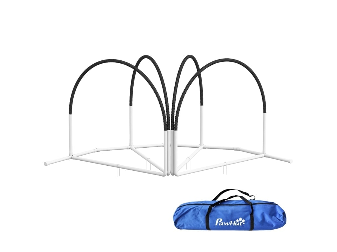 Kit Agility Cães 4 Peças 89x69x99cm Branco Preto